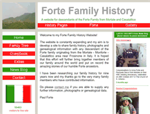 Tablet Screenshot of fortefamilyhistory.com